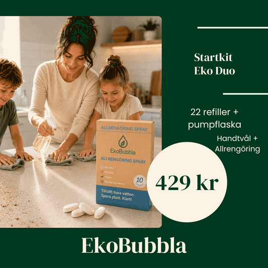 Eko Duo Startkit – Handtvål & Allrengöring med Återanvändbar Flaska | EkoBubbla