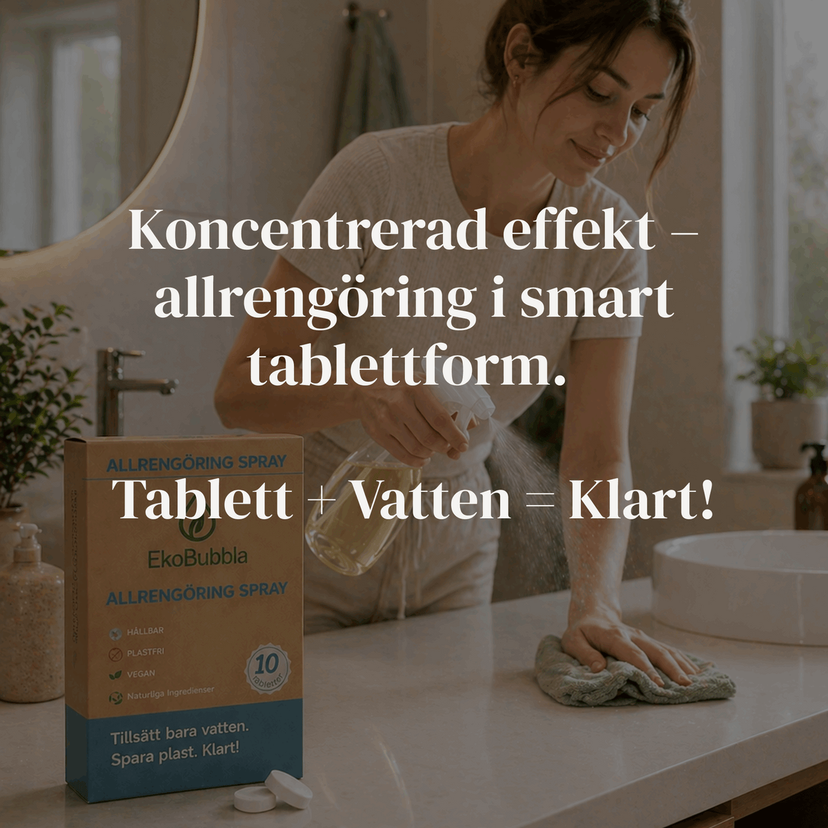 EkoSpray Citrus – Allrengöring Refill Tabletter | Använd Din Gamla Sprayflaska