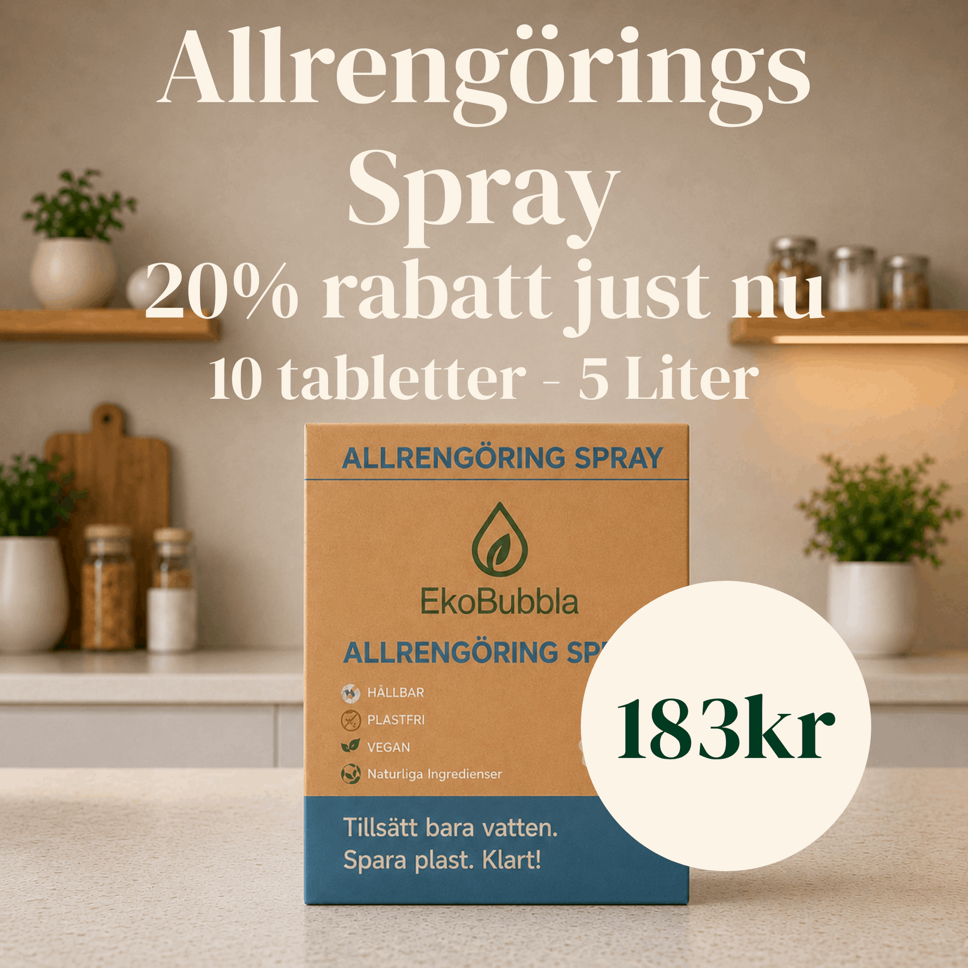 EkoSpray Citrus – Allrengöring Refill Tabletter | Använd Din Gamla Sprayflaska