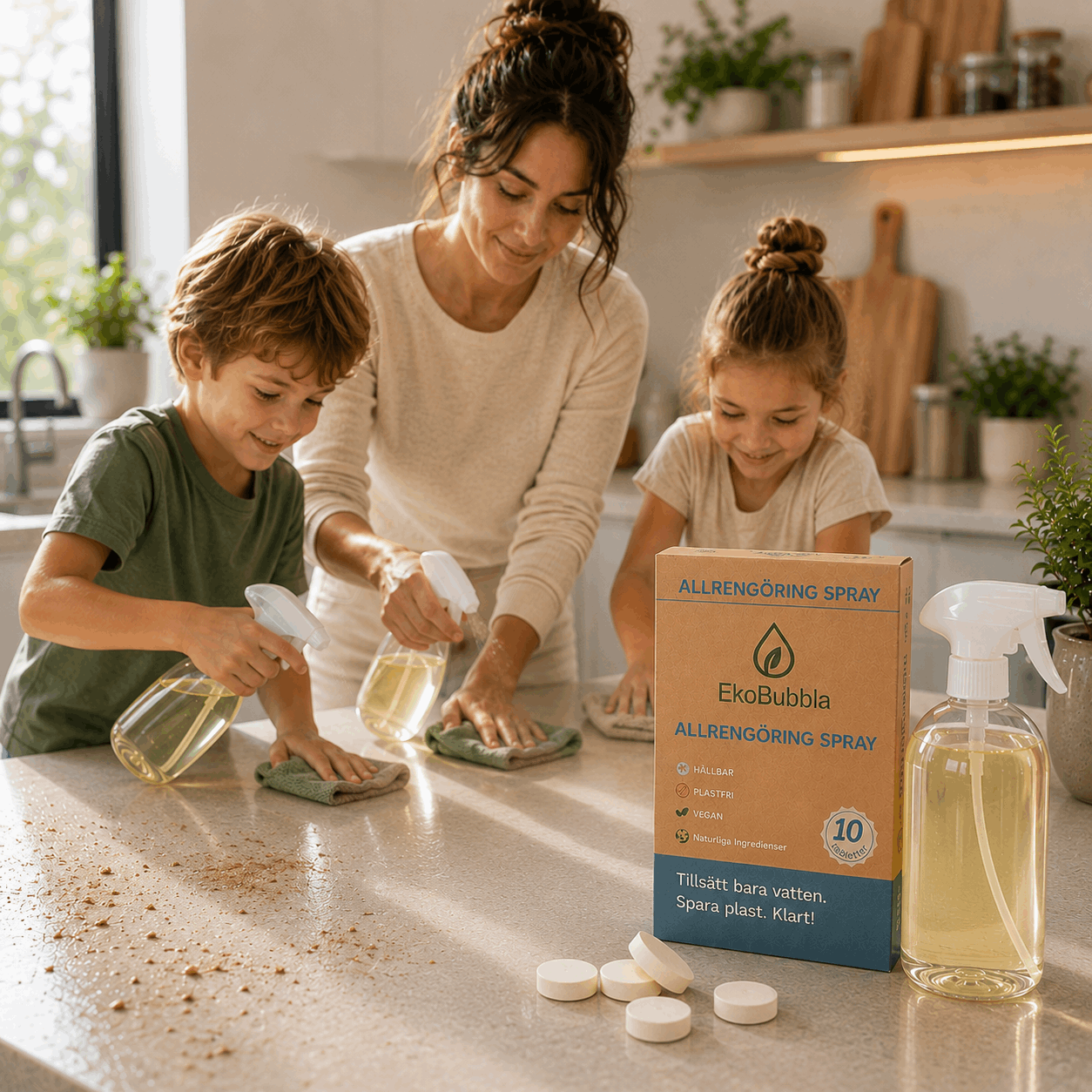 EkoSpray Citrus – Allrengöring Refill Tabletter | Använd Din Gamla Sprayflaska