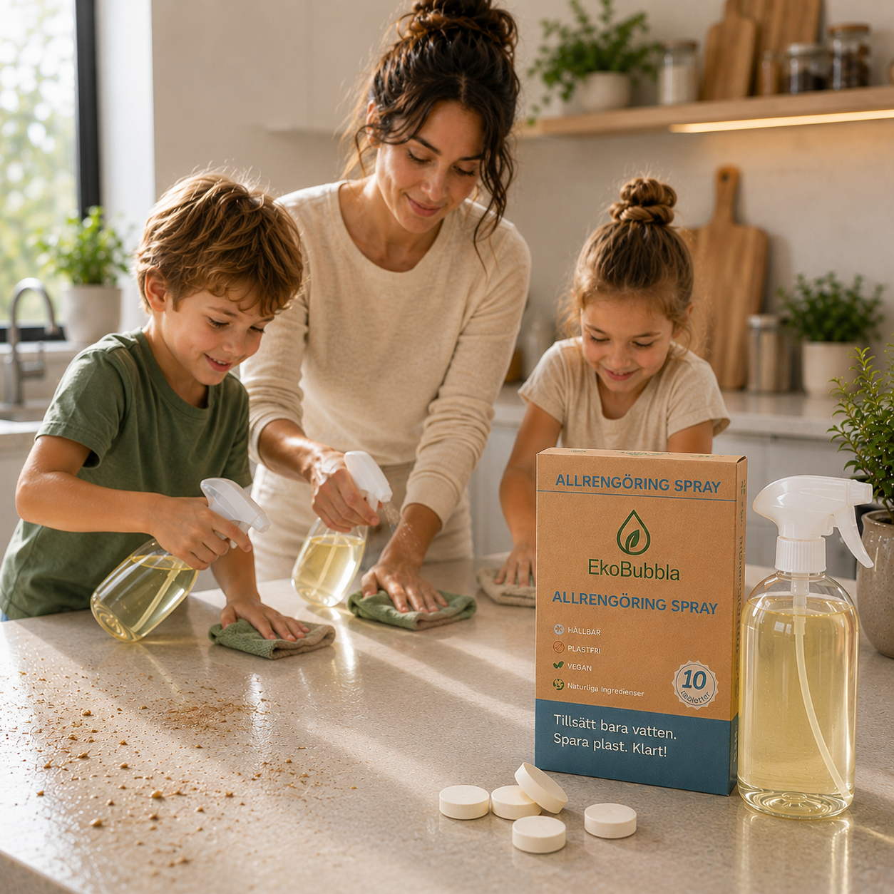 Eko Duo Startkit – Handtvål & Allrengöring med Återanvändbar Flaska | EkoBubbla
