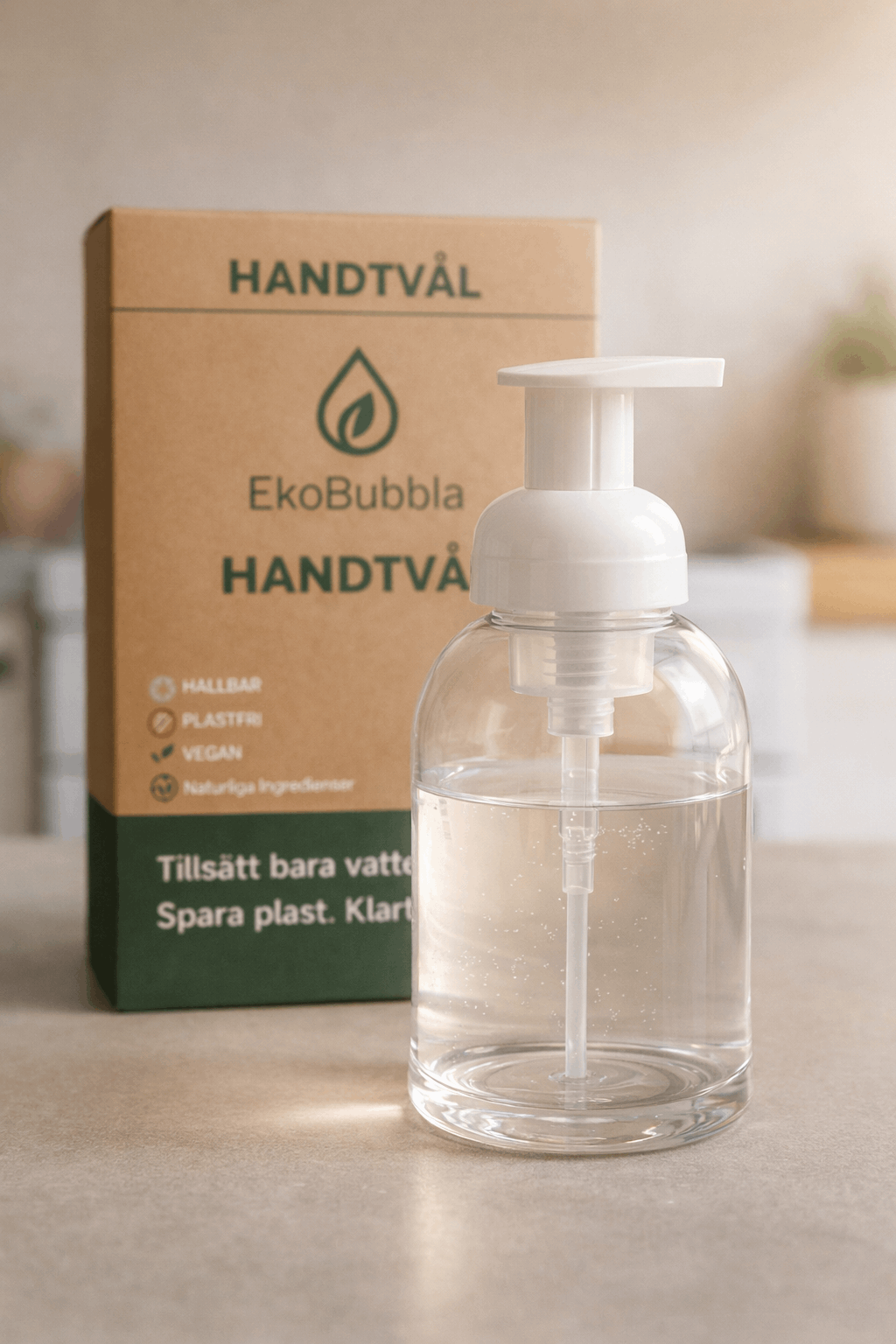 GLAS Skumpumpsflaska – EkoBubbla handtvål