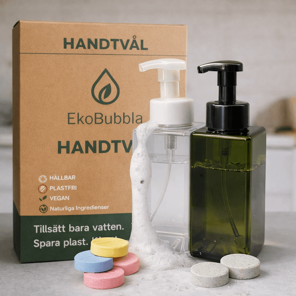 EkoBubbla KIT – Skumpumpflaska + 12 Handtvålstabletter