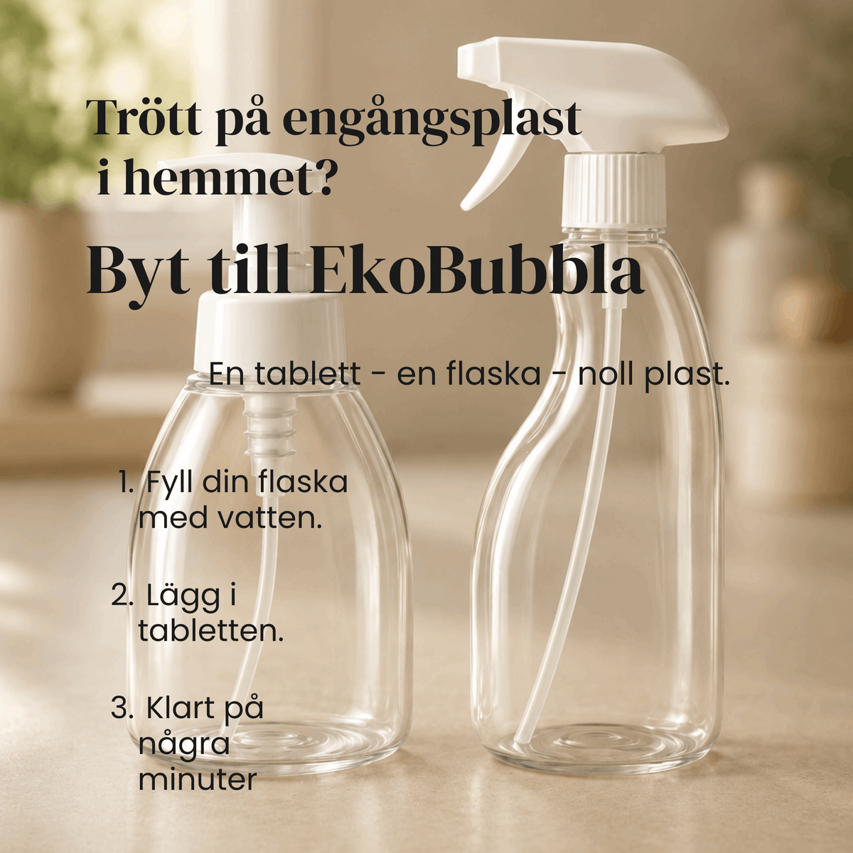 Eko Duo Refill – Handtvål & Allrengöring Tabletter | Använd Dina Egna Flaskor