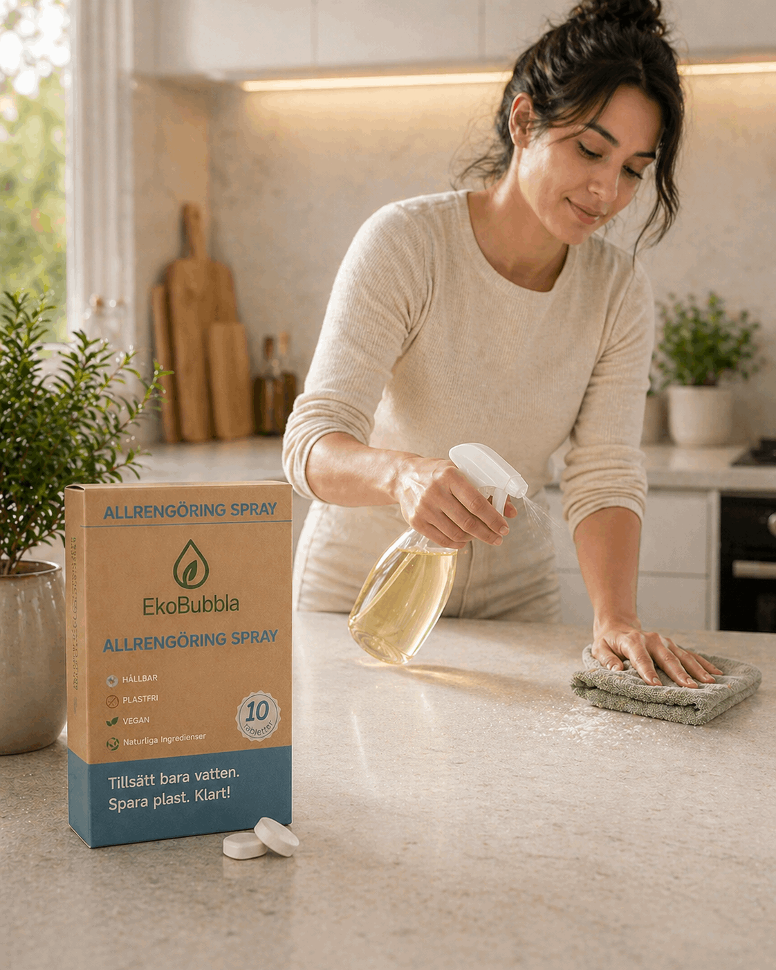 EkoSpray Citrus – Allrengöring Refill Tabletter | Använd Din Gamla Sprayflaska