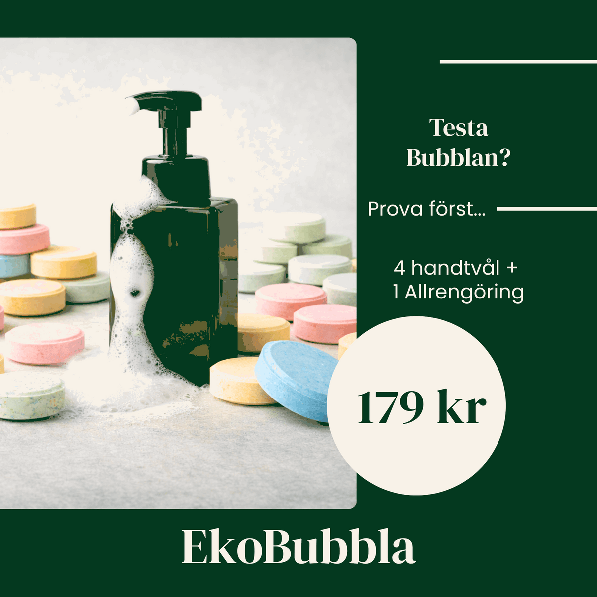 TESTA Bubblan – Skumpump TESTKIT 4+1