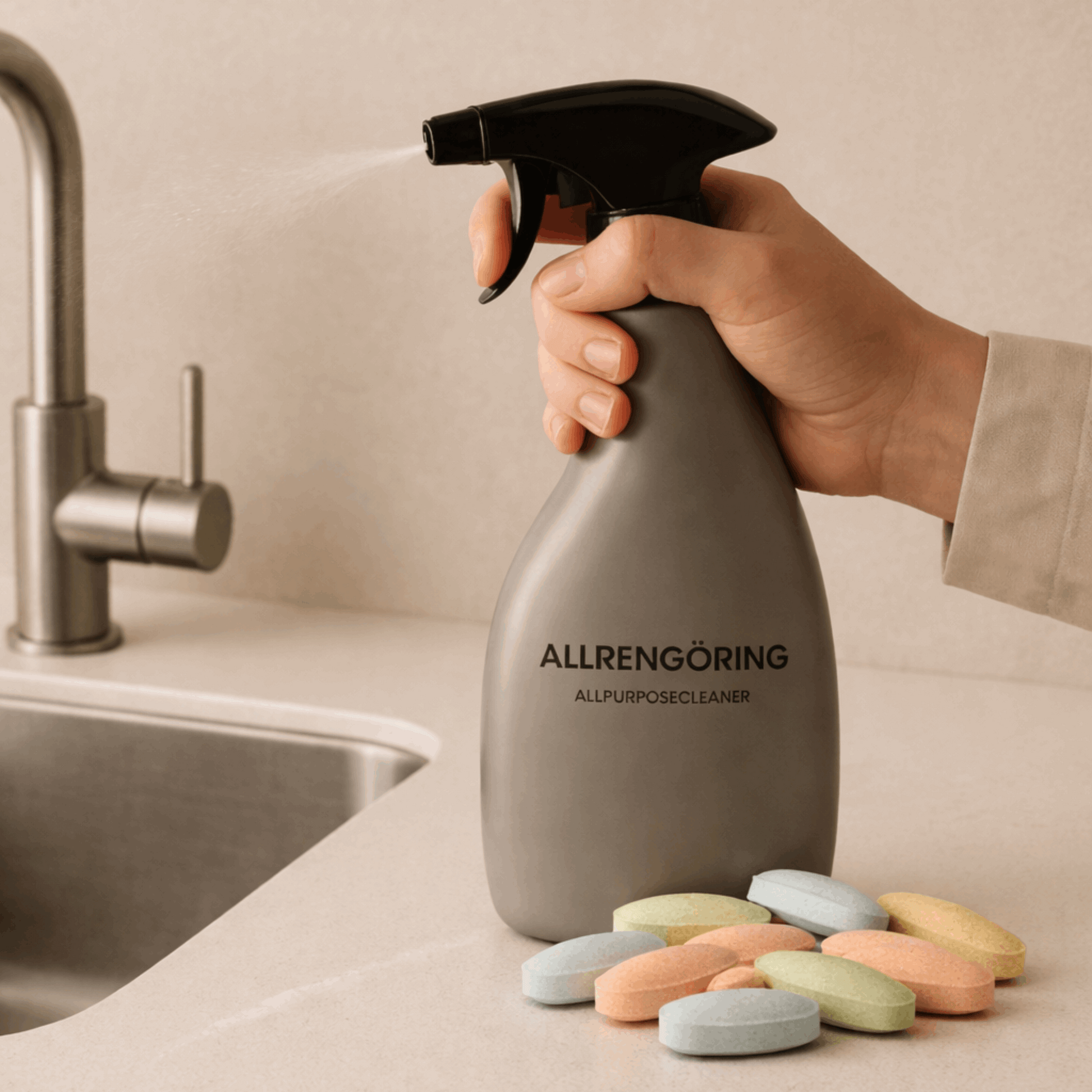EkoSpray Citrus 📦 10-Pack Allrengöring Refill Tabletter